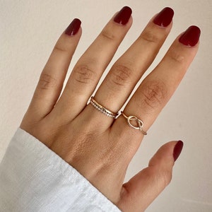 Handmade Infinity Knot Ring: Sterling Silver Braided Ring