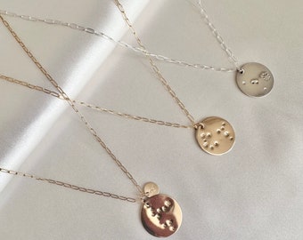 Halsband i sterlingsilver med stjärnbilder: Personlig stjärnkarta