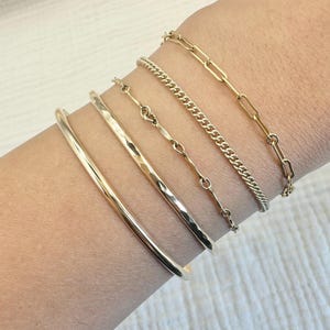 Half Round Permanent Bangle Gold Filled Permanent Bangle Silver Permanent Bangle Hammered Bangle Permanent Jewelry Supply Welded Bangle