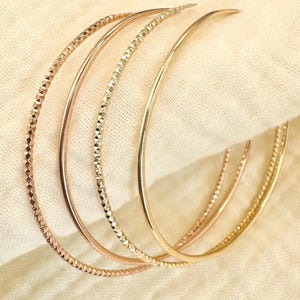 Rose Gold Filled Permanent Bangle Gold Filled Sparkle Patterened Bangle Permanent Jewelry Bangle Unfinished Bangle For Permanent Jewelry