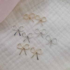 Handmade Bow Connector: Gold Filled or Sterling Silver Charm, 20mm