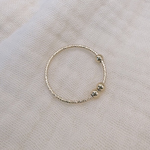 Glitzern Fidget Ring: Gold Filled autistische Perle Spinner Ring