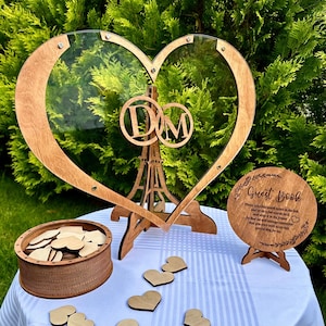 Wedding Guest Book, Heart Shape Guest Book, Rustic Guest Book, Wedding Guest Book Alternative, Boho Wedding Guest Book, Heart DropBox