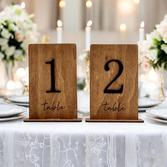 Wooden Wedding Table Number - Wedding Table Decor, Rustic Country Wedding, Custom Table Sign, Rustic Country Wedding, Custom Table Sign
