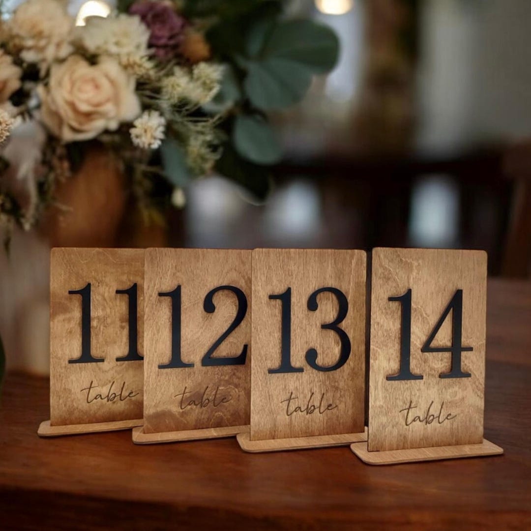 Rustic Design Table Number Rustic Wedding Table Numbers | Natural Wood Signs - Etsy