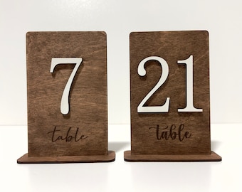 Personalized Wedding Wooden Table Numbers Sign, Unique Rustic Boho Table Decor, Simple Ideas for Centerpieces , Wedding Table Chart