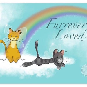Furrever Loved, biglietto funebre per animali domestici, biglietto di auguri