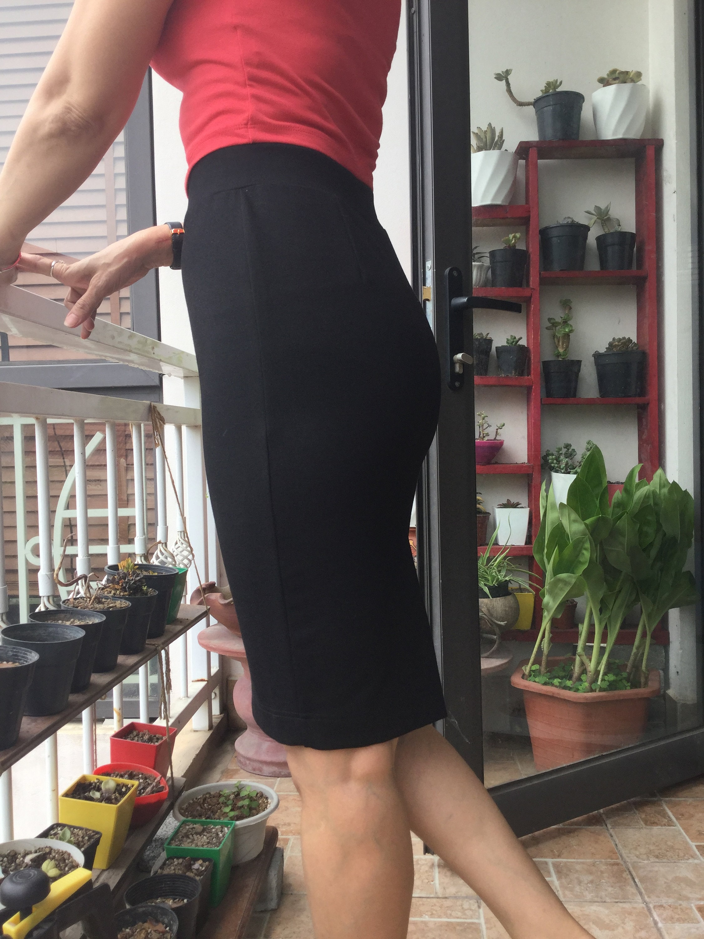 Black Pencil Skirt. Office Black Skirt. 4Way Stretchy Office Etsy
