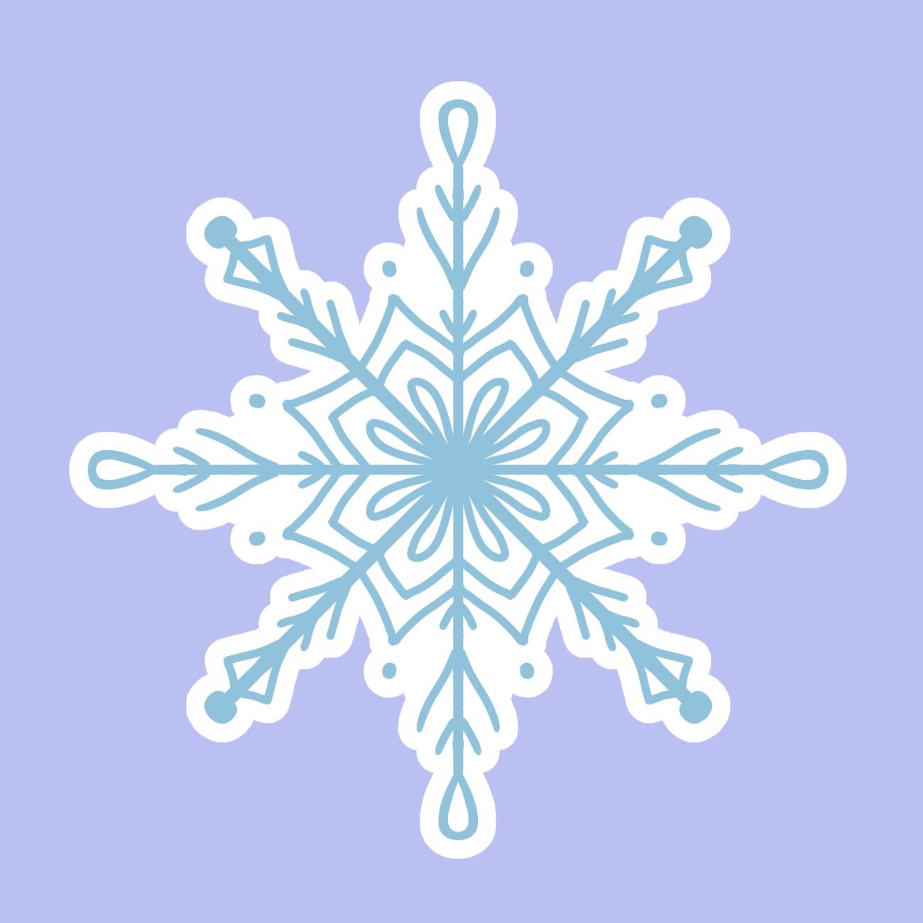 Snowflake Sticker for Sale by Dv-Design