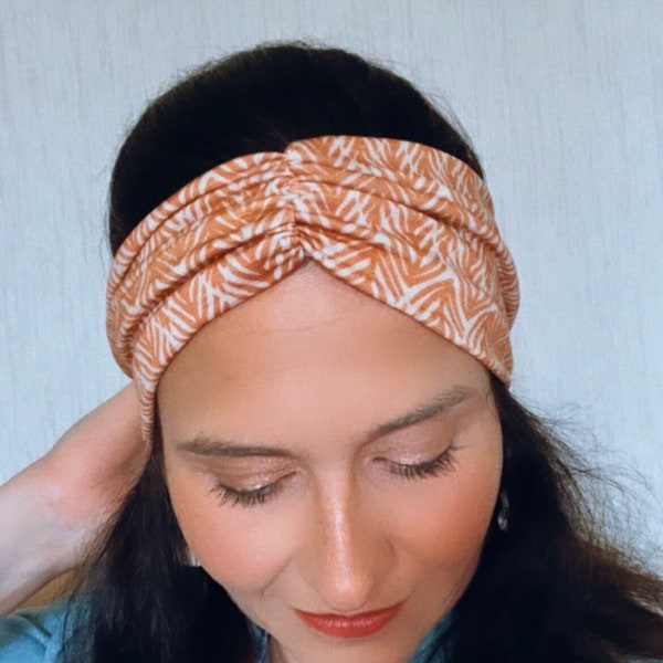 Multifunktionales Haarband mit Raffung „Ethno“ individuell, Sport Band , Yoga Stirnband, Geschenk