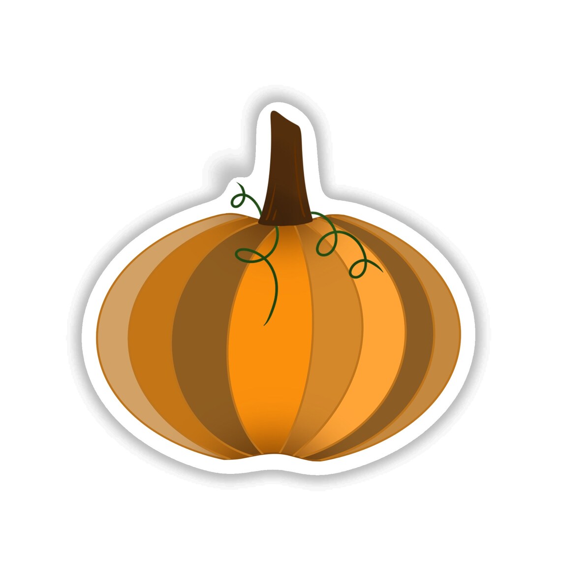 Cute Pumpkin Sticker Halloween Vinyl Decal Gift for Fall Etsy