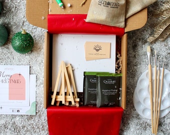 Christmas Sip & Paint Date Night Box | DIY Craft Kit