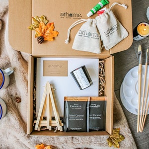 Hygge Inspired Sip n' Paint Box | Date Night | Anniversary Gift | Cottagecore | Hygge | Housewarming Gift | Engagement | DIY Kit