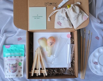 Birthday Sip and Paint Kit | DIY Experience Box | Gift for Her | Date Night | Gift for Them | Experience Gift