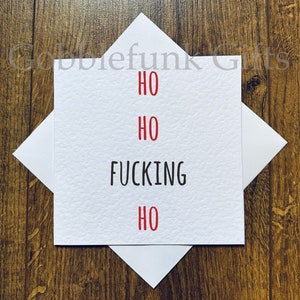 Ho Ho Hooking Ho - Weihnachtskarte - Scherz-Weihnachtskarte - Schimpf-Weihnachtskarte - Schimpf-Weihnachtskarte