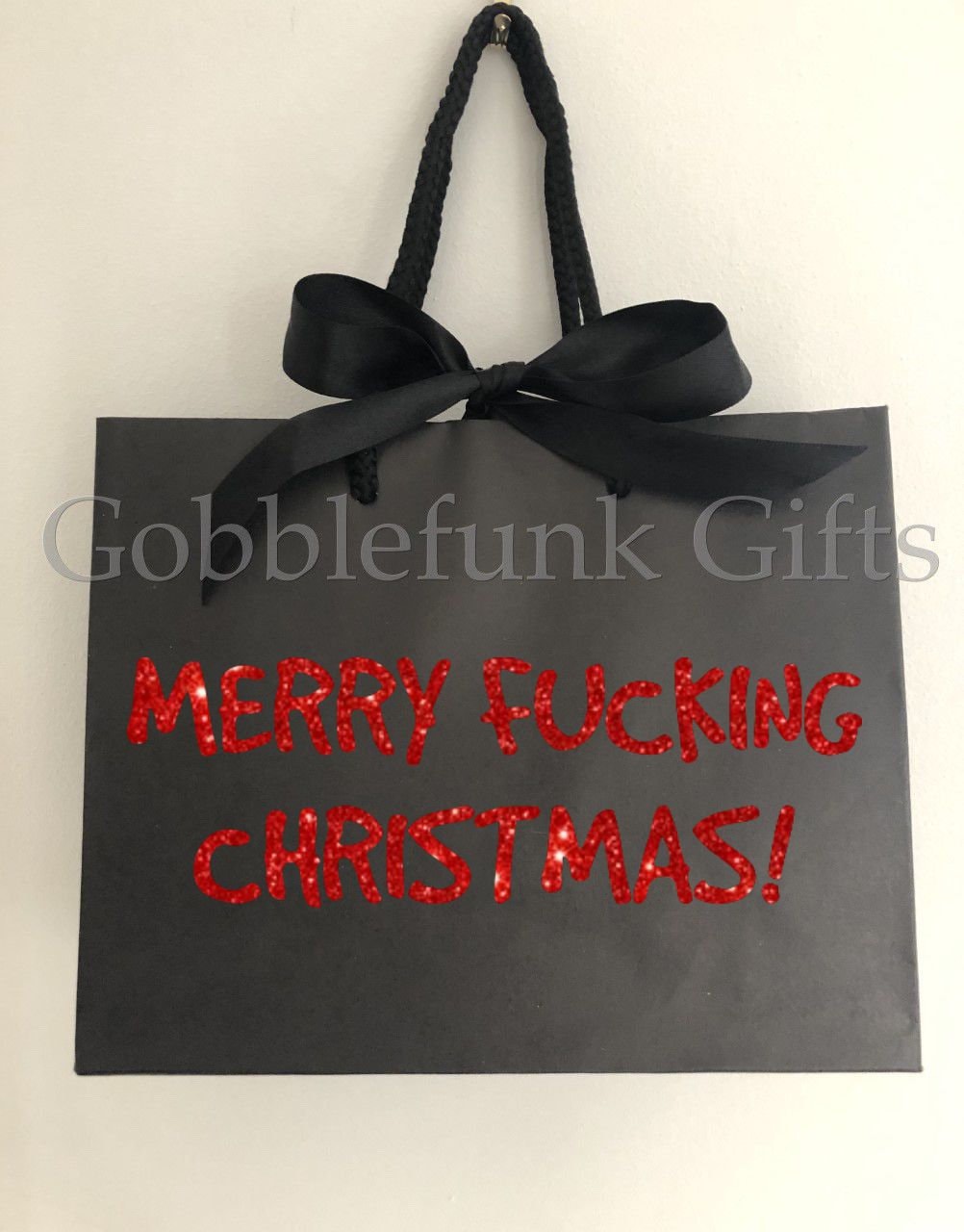 Merry Fucking Christmas Christmas Gift Bag Insult Recycled Gift Bags