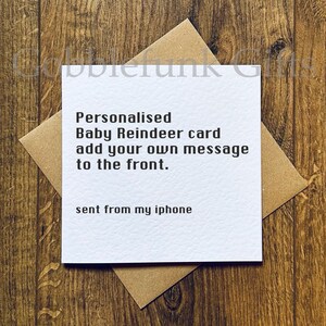 Gepersonaliseerde sms-kaart babyrendier - verjaardagskaart - grappige kaarten - schertswenskaart - Vaderdagkaart