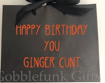 Offensive Birthday Gift Bag: Funny Recycled Present Sack