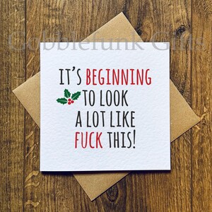 Langsam sieht sie ziemlich aus wie diese - Weihnachtskarte - Scherz-Weihnachtskarte - Schimpf-Weihnachtskarte - Schimpf-Weihnachtskarte