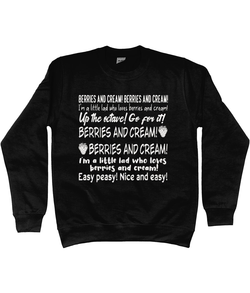 Berries and Cream Design on A Sweatshirt, I'm A Little Lad Sweatshirt