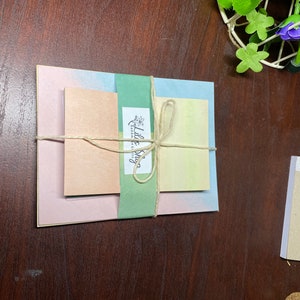 20 multi-color handmade envelopes / pen pal / paper / stationary /  scrapbooking / ephemera