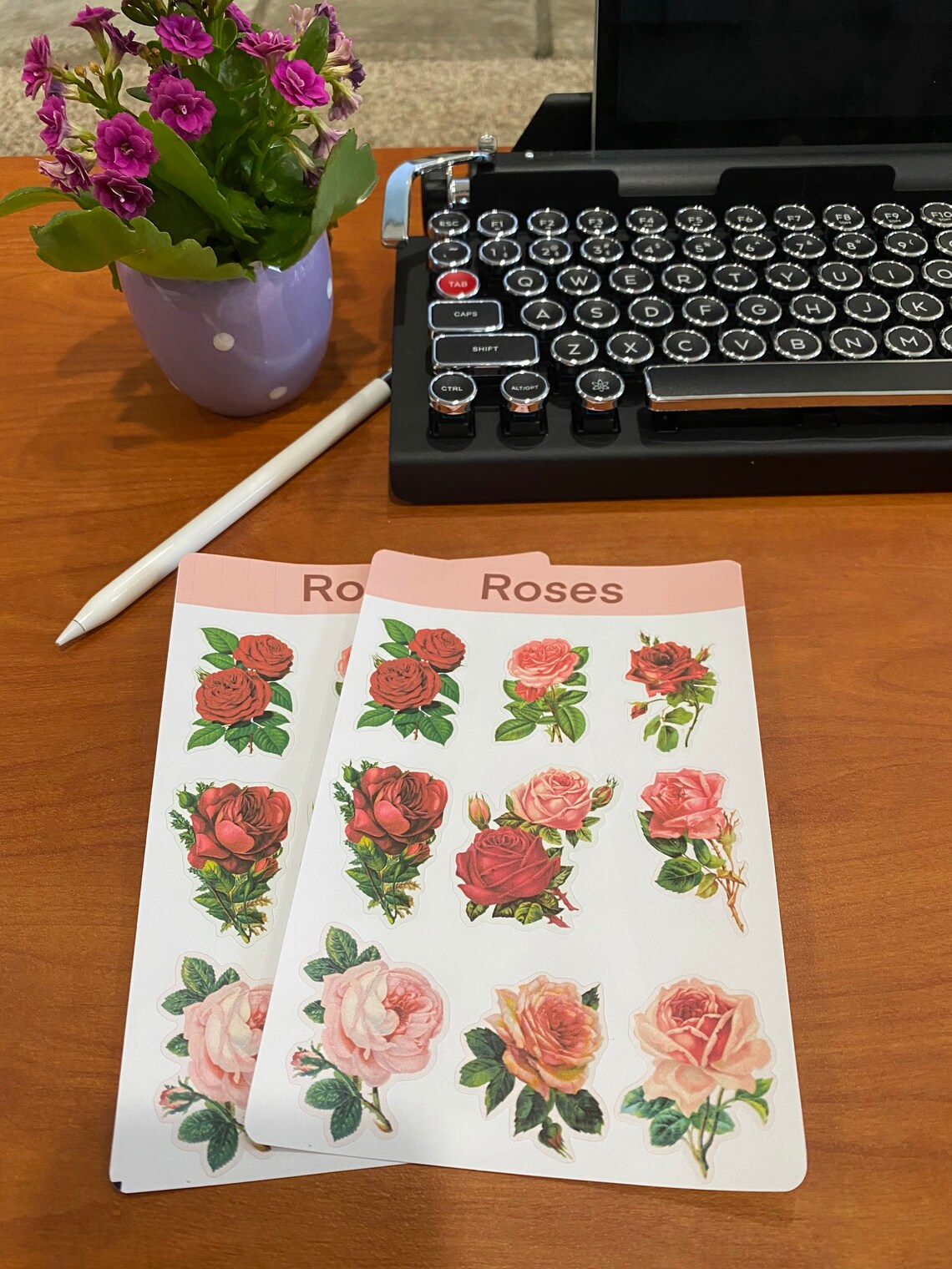 8 stickers sheets for junk journal journaling stationary | Etsy