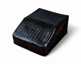 Size Medium Black Alligator Premium Vinyl Typewriter Dust Cover