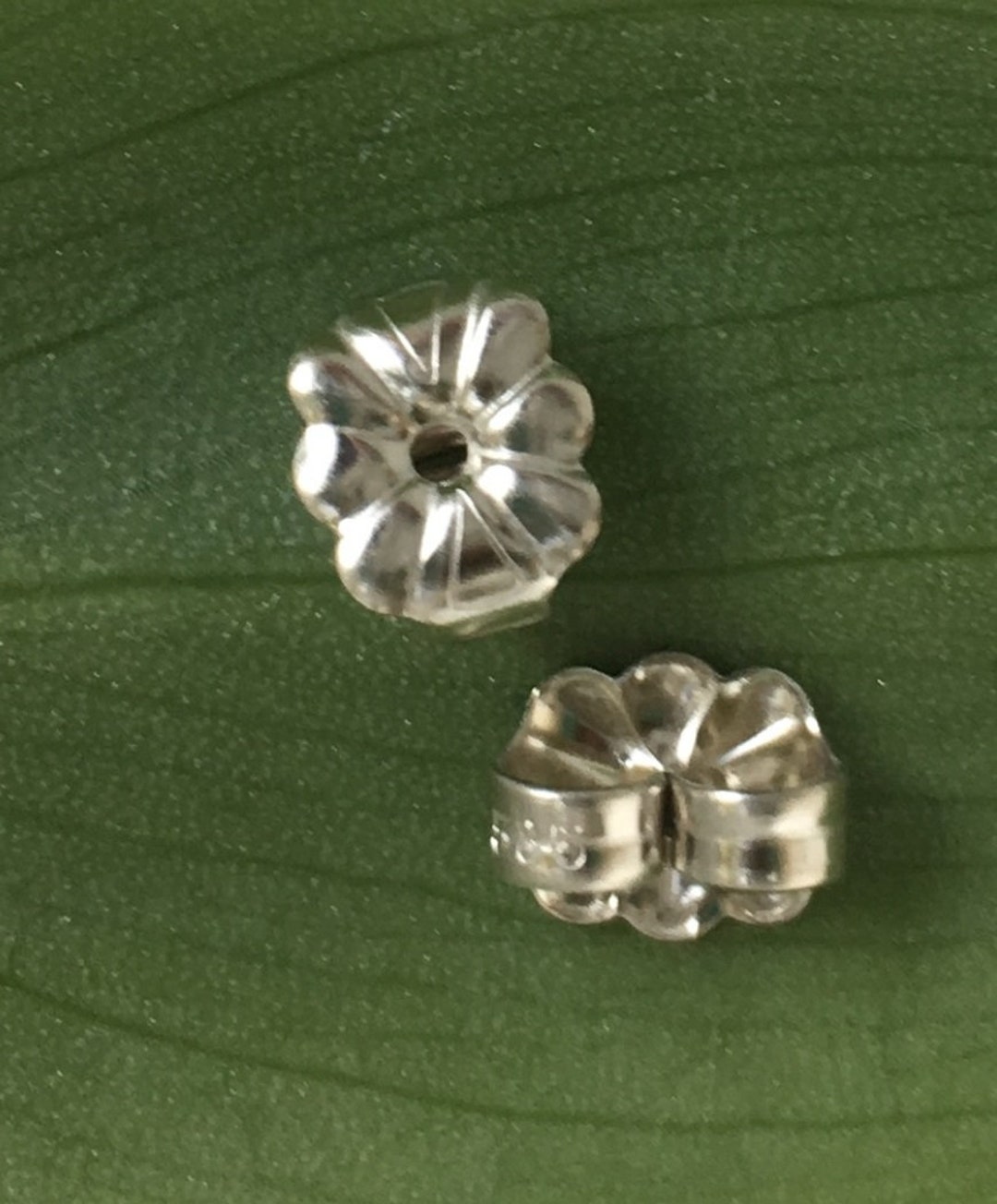 14k Solid 6mm Floral Earring Back/ Large Size/ Push Back/ Etsy