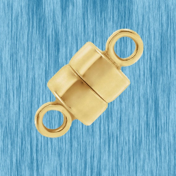 Gold Magnetic Jewelry Clasp with Safety Snap