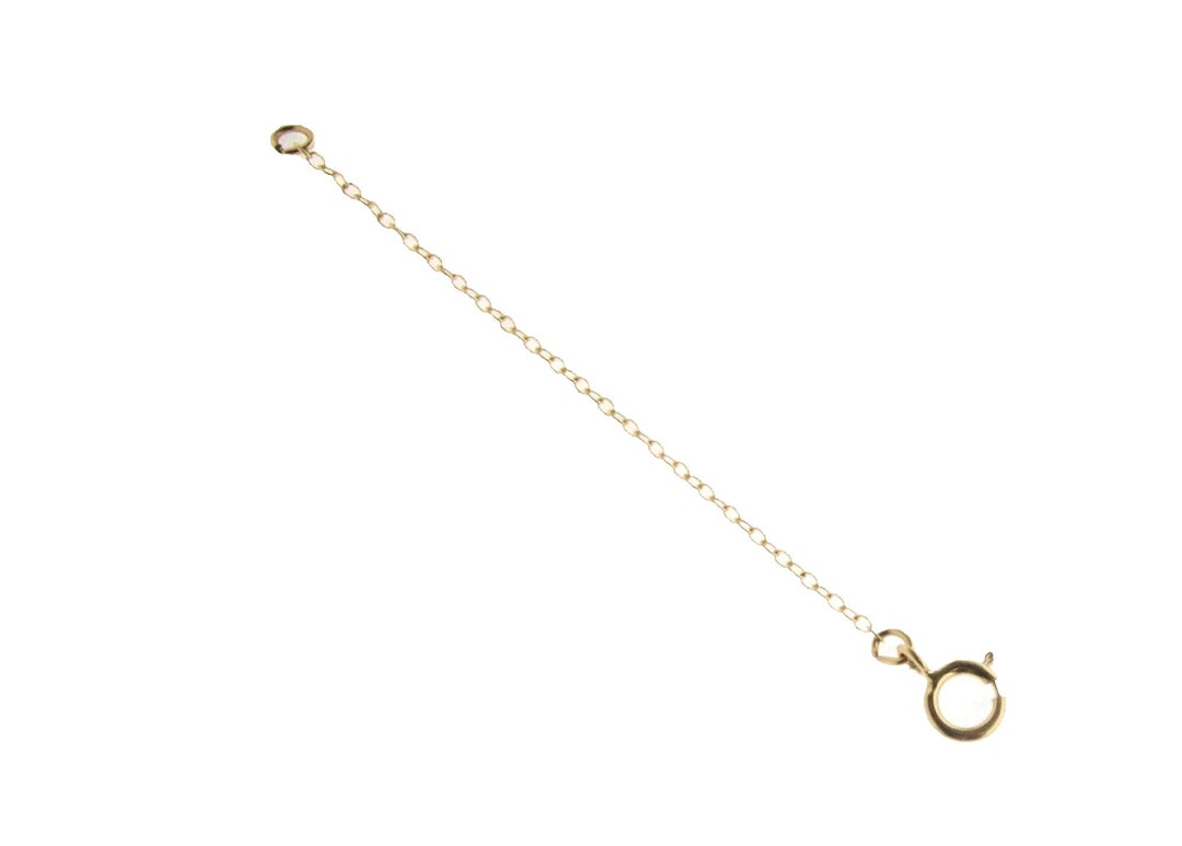 One Inch Chain 14k Solid Gold 1 Inch Chain Extender/ Necklace Extender - Etsy