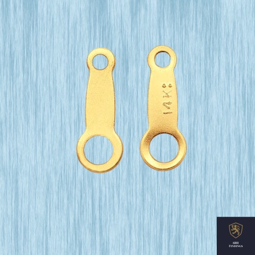 14k Gold Solid Gold Chain Tag/ Chain Tab for Connecting Chains Etsy