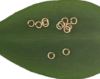 14k Solid Gold 3mm Open Jump Ring/14kYellow Gold/ 14k White Gold/Connecting Ring/22 Gauge/ Round Jump Ring
