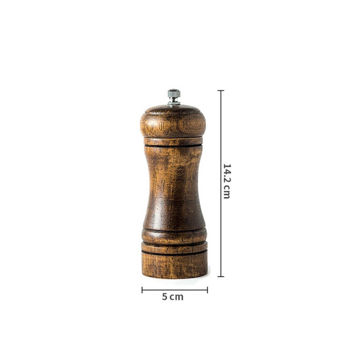 Wooden Salt Pepper Hand Grinder / Solid Wood Spice Pepper Mill Etsy