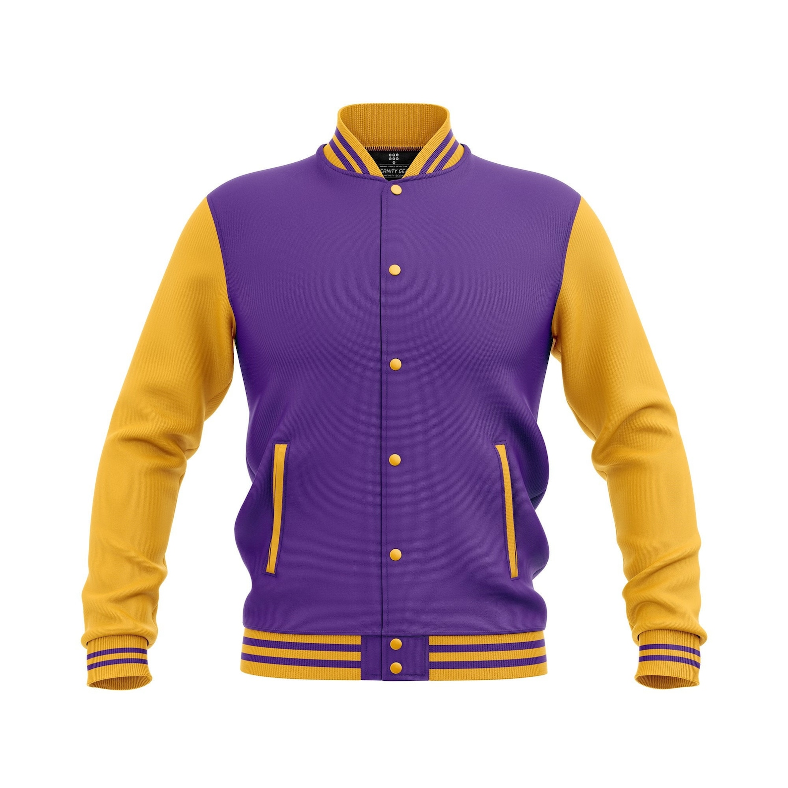 Men's Varsity jacket Purple and Yellow Letterman High Etsy