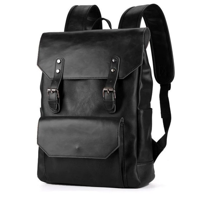 Leather Backpack for Men Vintage Leather Backpack Travel Etsy