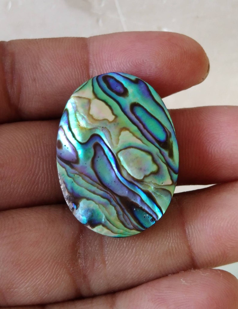 Flat Back cabochon semi precious Hand made Colorful Abalone shell cabochon 32.65cts.. B249 100/% Natural Abalone shell cabochon mm 30X22