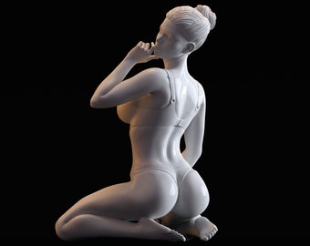 3d Nudist Beach - 1:6 Sculpture Young Bodybuilding Plump Seduction Asia Woman - Etsy