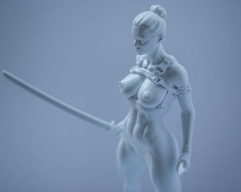1:6 Female Samurai With Two Swords Girl Body Bodybuilding Muscle Strong Warrior Katana Double Strap High Heels