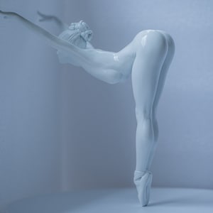 1:6 Art Naked Female Women Girl Body Oriental Asia Fly Care Hold Posture Standing Ballet Dancer Dance Performance Mini