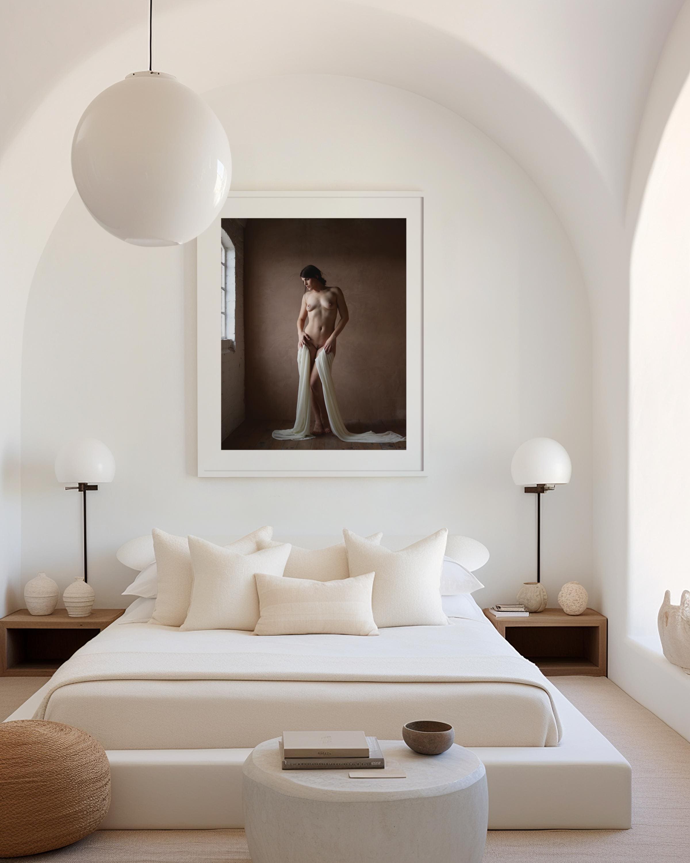 Draped Nude Muse Photography Sensual Photo Print Classy Nude Art Print Nude Beauty