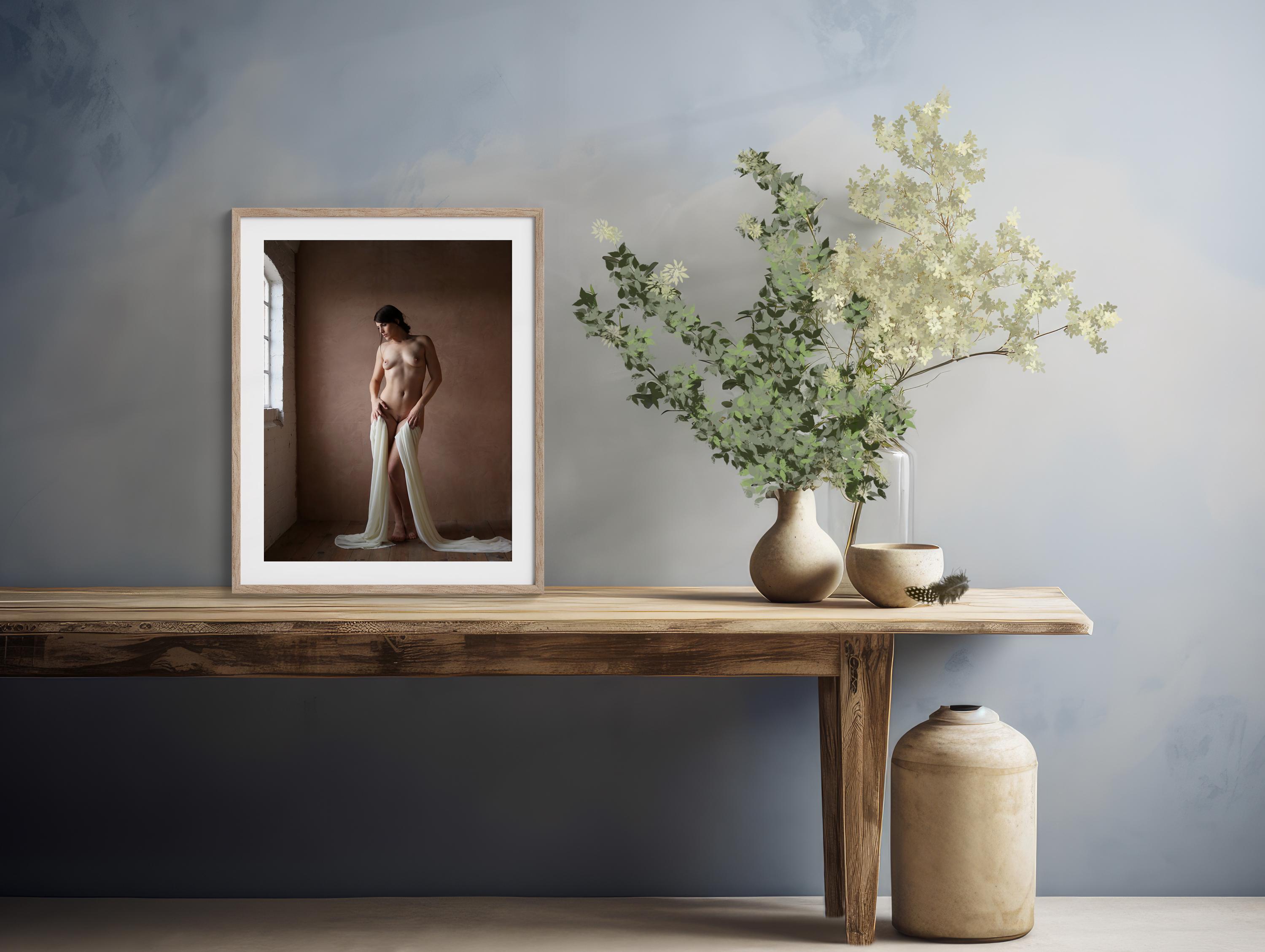Draped | Nude Muse Photography | Sensual Photo Print | Classy Nude Art Print | Nude Beauty