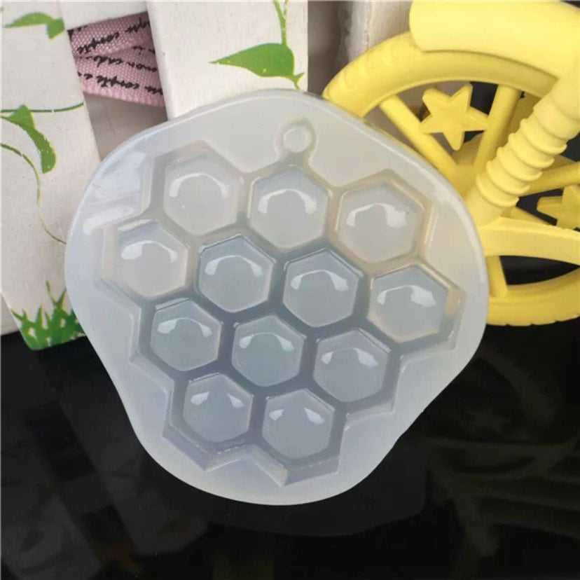 Honeycomb Keychain Mold Honeycomb Mold Silicone Molds Resin Molds