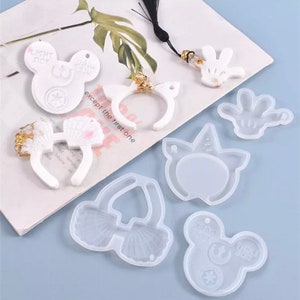 Mouse Ear Keychain Mold | Mouse Head Mold | Silicone Molds | Resin Molds | Resin Crafting Molds | Silicone Resin Mold