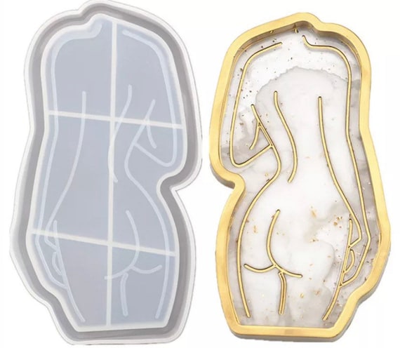 Woman Body Silicone Tray Mold | Womens Bidy Mold | Body Tray Mold | Silicone Molds | Resin Molds | Resin Crafting Molds | Silicone