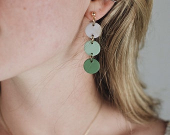 Sienna Clay Dangles | Handmade Polymer Clay Earrings