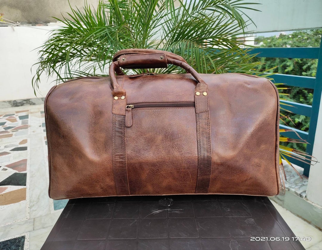 Leather Duffle Bag,mens Leather Weekend Bag,personalized Duffel Bag ...