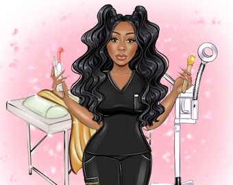 Esthetician Logo Design, Aesthetician Portrait, Nurse Logo, Salon Logo Design, Therapy Care Logo, Beautician Logo, Face Care Logo Design