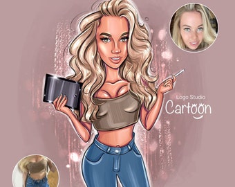 Custom Cartoon Logo, Cartoon Logo For Business, Cartoon Portrait Logo, Logo Maker, Real Estate Logo, Nail Logo, Beauty Logo, Lashes Logo