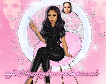 Esthetician Logo Design, Aesthetician Portrait, Nurse Logo, Salon Logo Design, Therapy Care Logo, Beautician Logo, Face Care Logo Design
