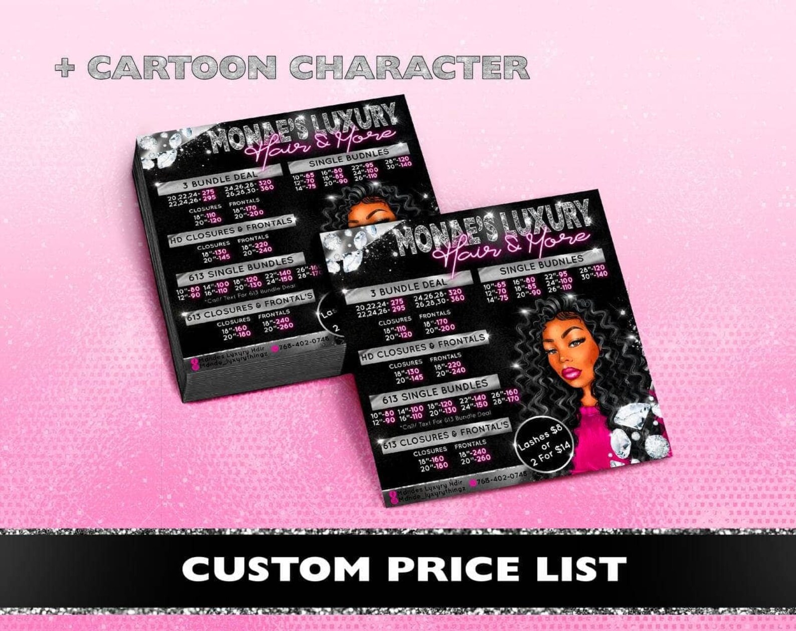 Custom Price List Editable Menu Printable Price Sheet Etsy